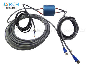 Ethernet slip ring listrik dengan 1 channel, Daya / sinyal melalui membosankan slip ring Max Speed: 500RPM