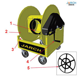 Auto Reel Hose Reel Hand Wheel Crank Pre Conditioned Air PCA Dengan mesin gulungan selang Cart