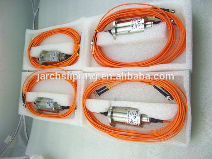 4 Channel 1000rpm Stainless Steel Perumahan Multi-mode Fiber Optic rotary joint Slip Ring / FORJ