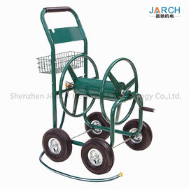 4 Wheel Steel Garden Hose Reel Cart 350 Feet Tahan Cuaca Dengan Non - Slip Handle