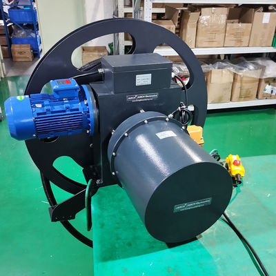 Kerekan kabel hidrolik yang dapat ditarik kembali bermotor, derek pengangkat pegas balik, selang, kabel, tali, drum gulungan untuk derek menara