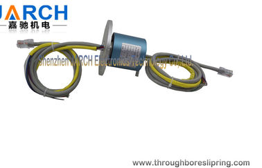 1 saluran 1000M Ethernet slip ring 1 ~ 24 sirkuit sinyal OD56mm Flange Mounting Max Speed: 200RPM