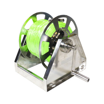 Slip Ring Fiber Optik Hand Crank Cable Reel 200mts Hand Crank Water Hose Reel