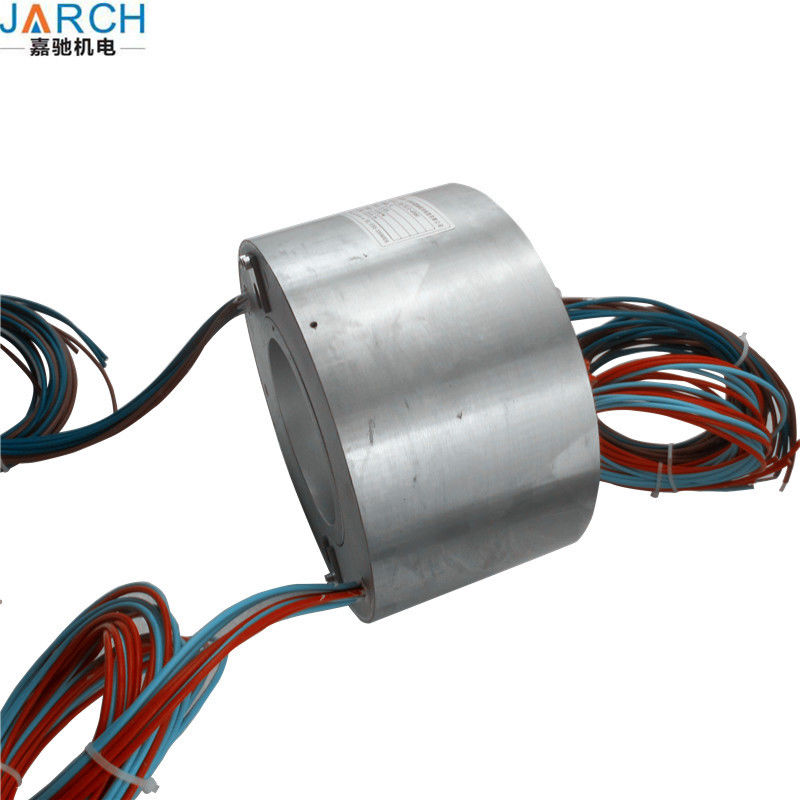 Rotary Joint 80A High Current Slip Ring, Disesuaikan Carbon 4 Wire Slip Ring